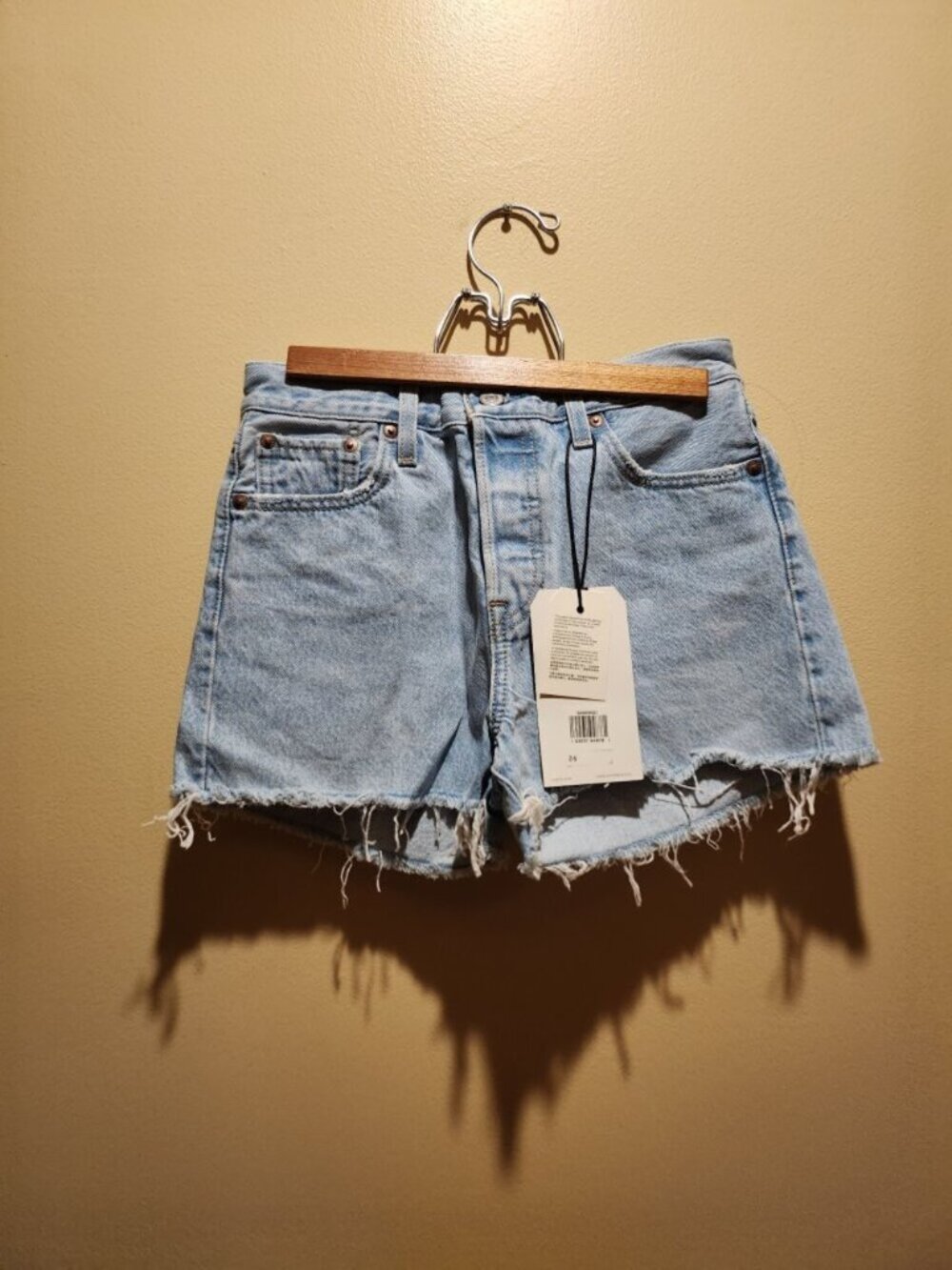 Levi's 501 Original High Rise Cutoff Denim Shorts | Size 26 | NWT
